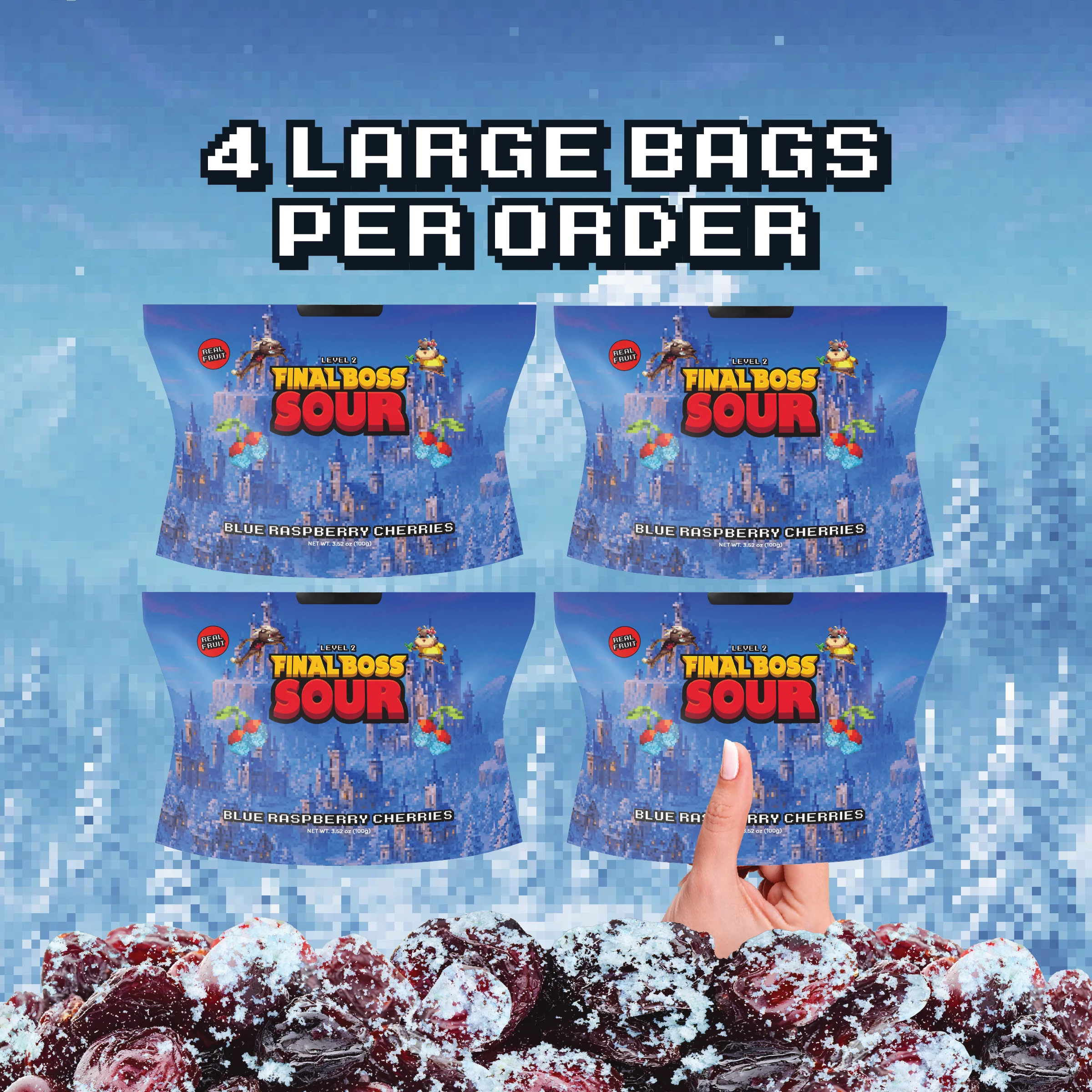 Blue Razz Cherries (Level 2) (4-Pack) - Image 4