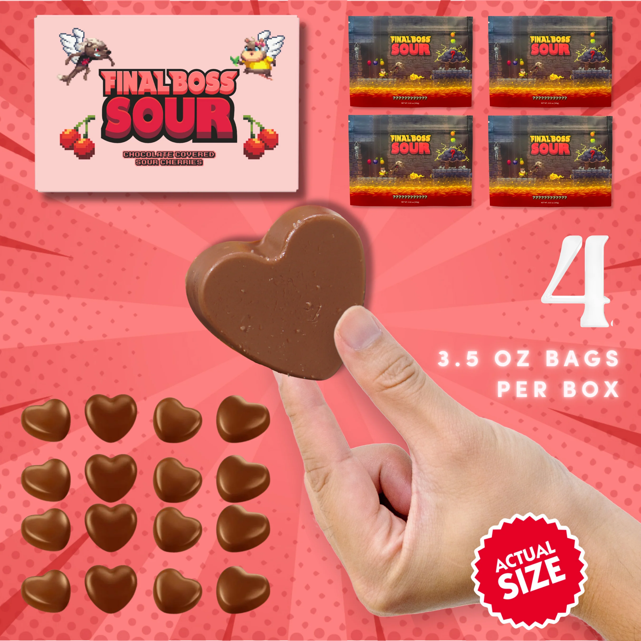 Chocolate Covered SOUR Cherries (4-pack) - Image 3