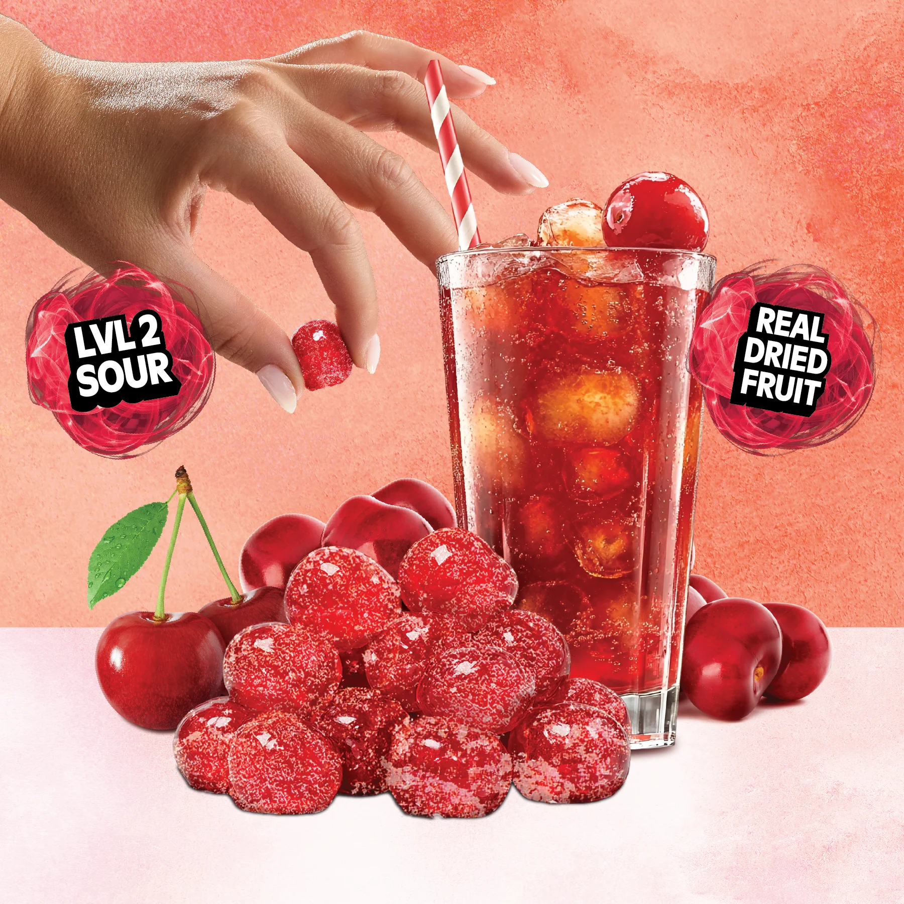 Level 2 Sour Shirley Temple Cherries (4-Pack) - Image 4