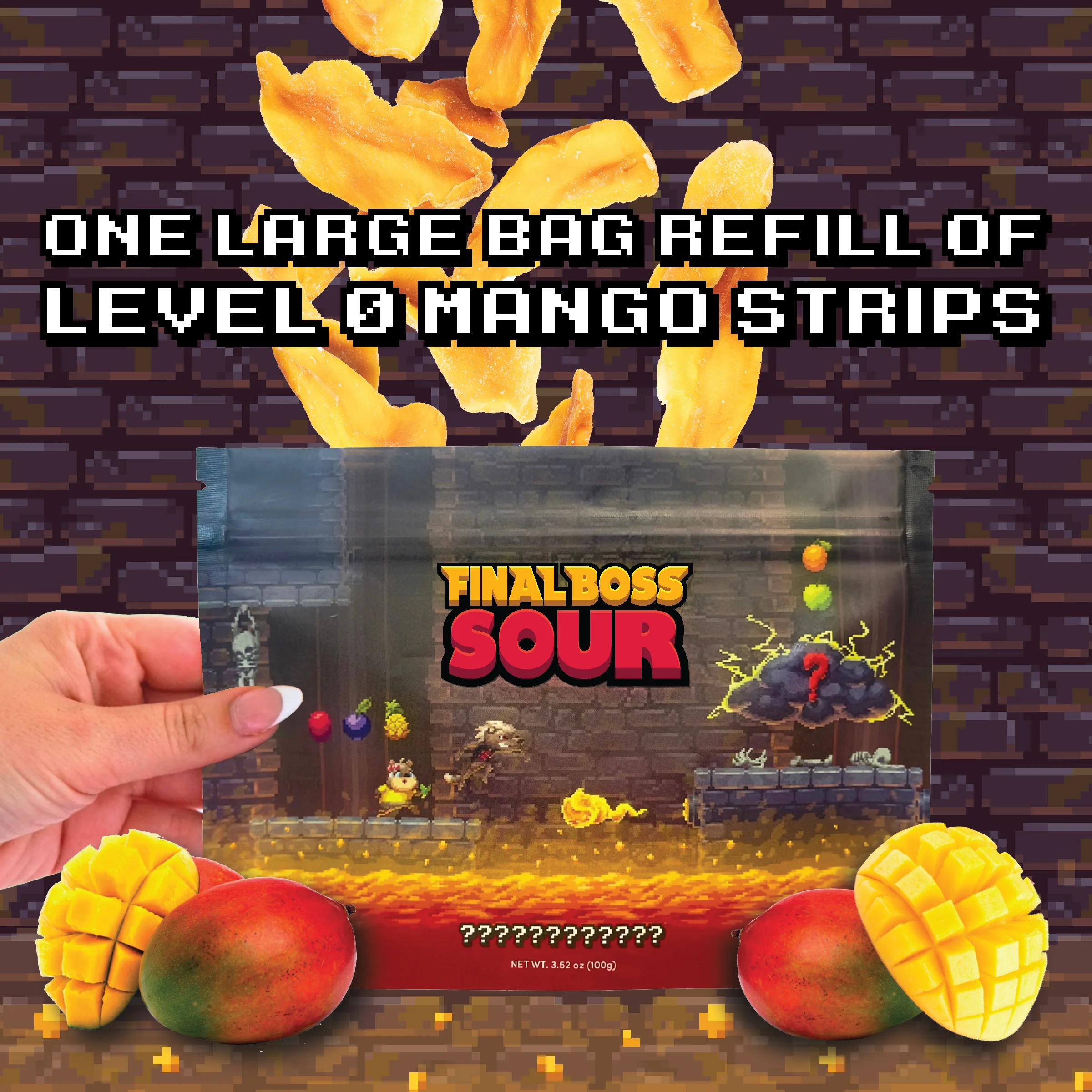 Level 0 Mango Strips (Large Refill Bag)