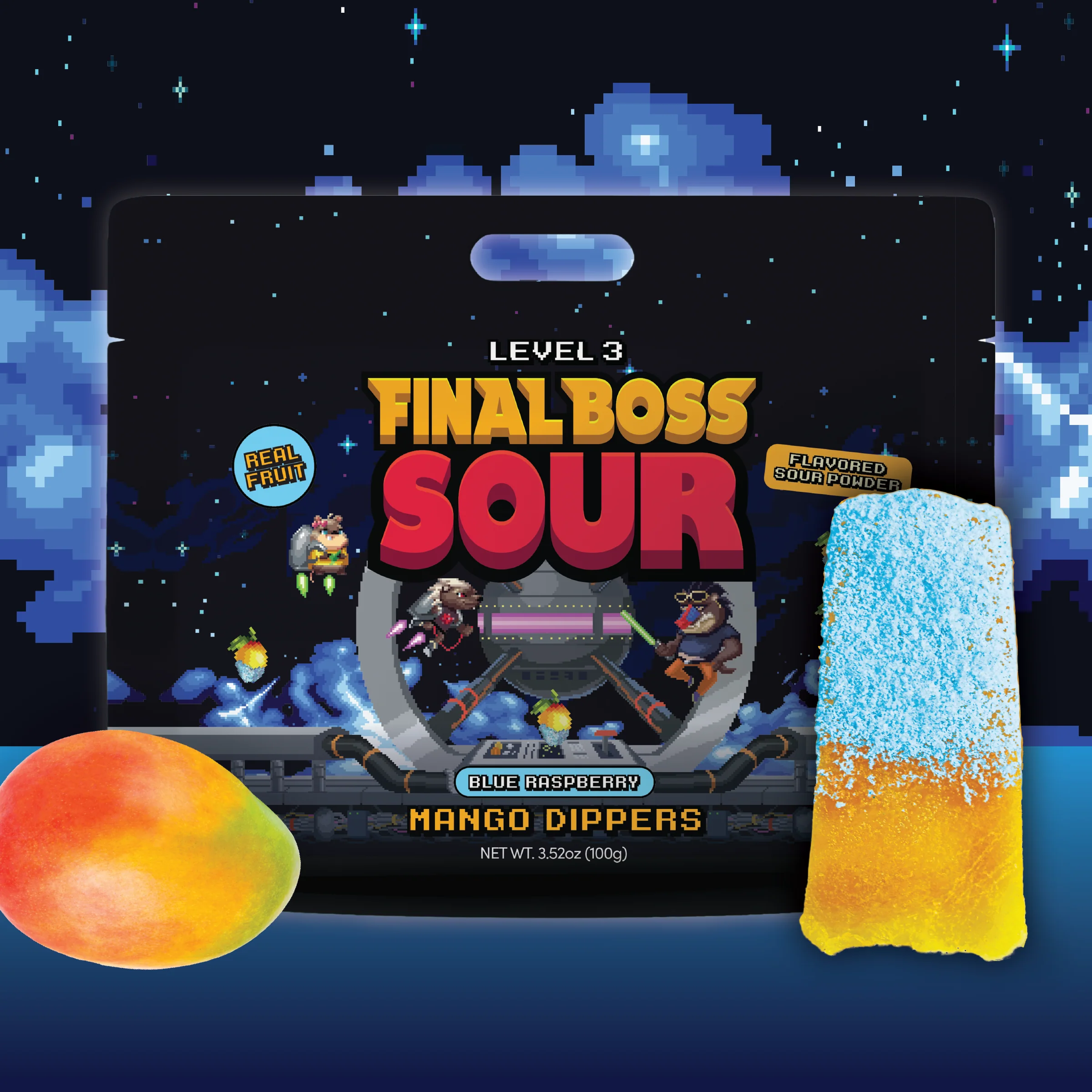 Level 3 Blue Razz Mango Dippers PDQ (10 Count) - Image 2