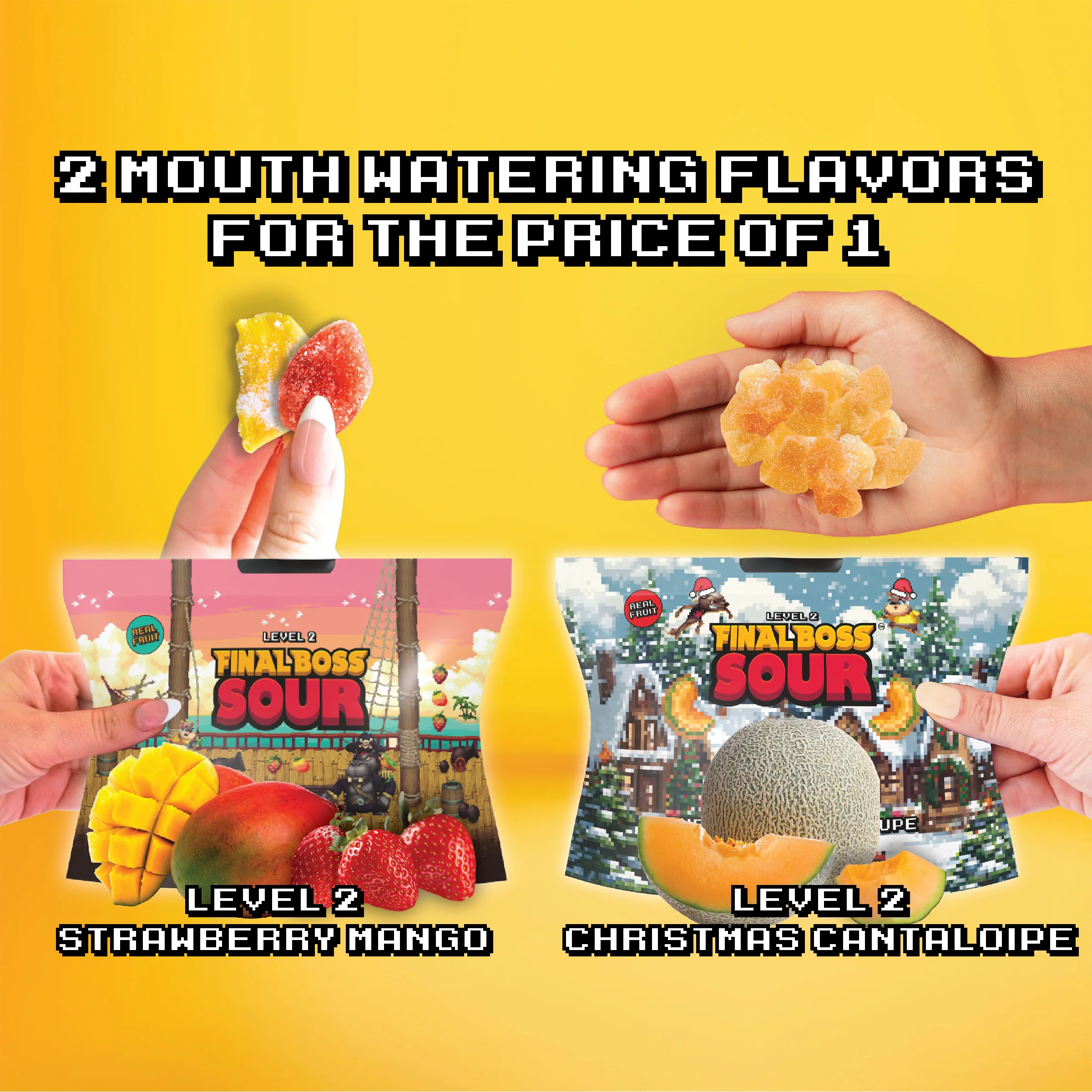 Strawberry Mango (4-Packs) + Christmas Cantaloupe (4-Packs)