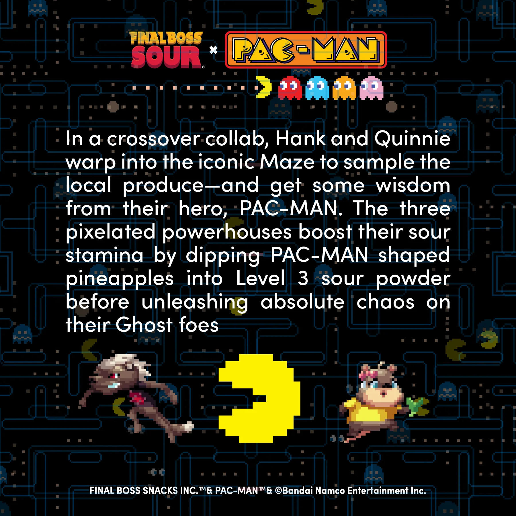 Pac-man x Final Boss Sour: Pineapple Dippers (1-Pack) - Image 4