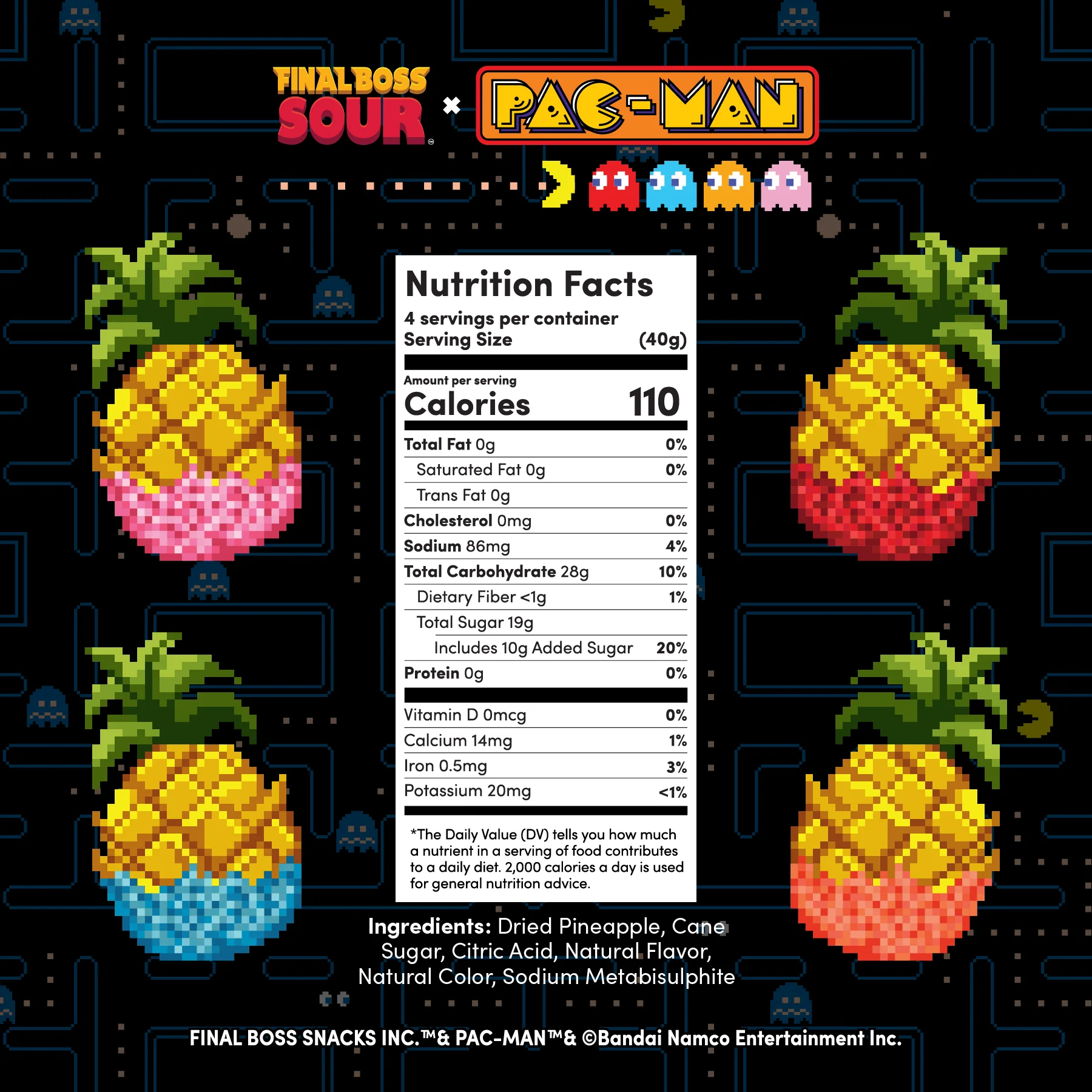 Pac-man x Final Boss Sour: Pineapple Dippers (1-Pack) - Image 5
